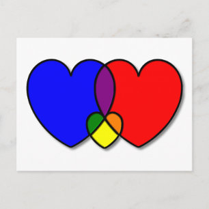 Three Interlocking Hearts Postcard