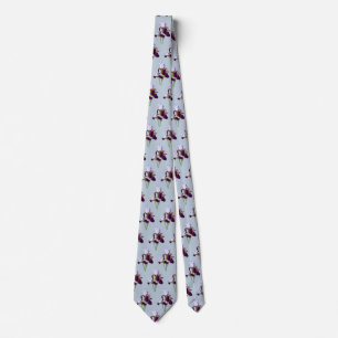 Three Irises in Shades of Magenta Tie