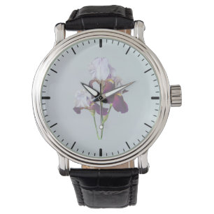 Three Irises in Shades of Magenta Watch