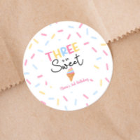 Three Is So Sweet Ice Cream 3rd Birthday Party