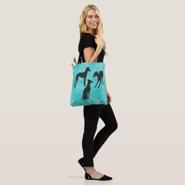 Three Italian Greyhounds Tote Bag (On Model)