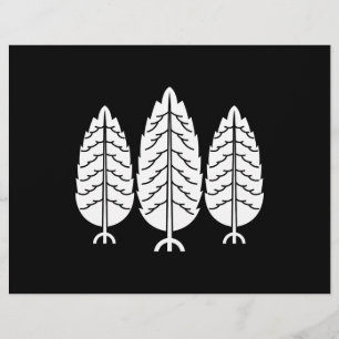 Three Japanese cedars