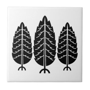 Three Japanese cedars Tile