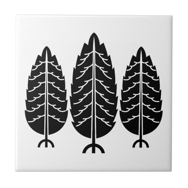 Three Japanese cedars Tile (Front)