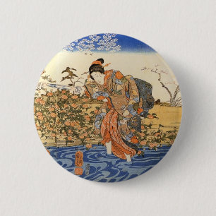 Three Japanese Women 6 Cm Round Badge
