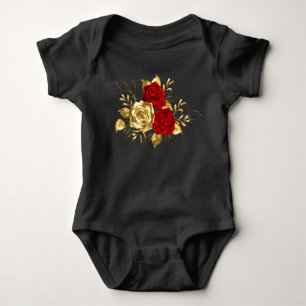 Three Jewellery Roses Baby Bodysuit