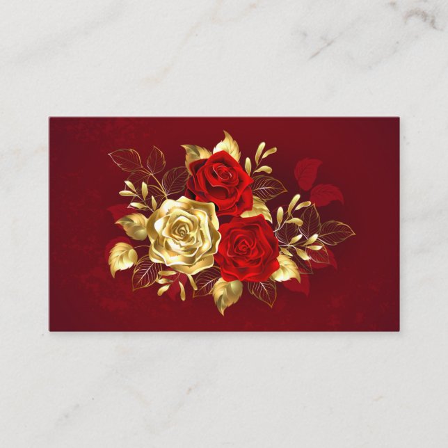 Three Jewellery Roses Business Card (Front)