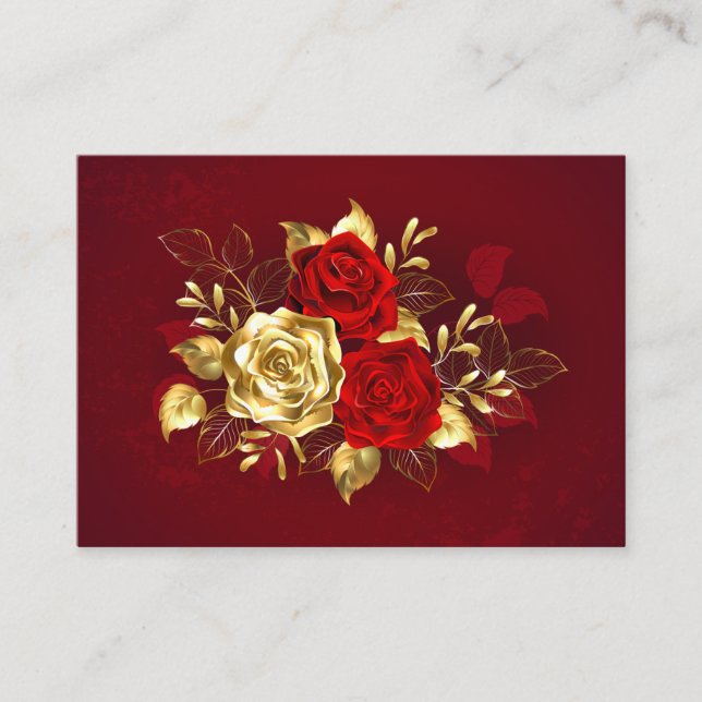 Three Jewellery Roses Business Card (Front)