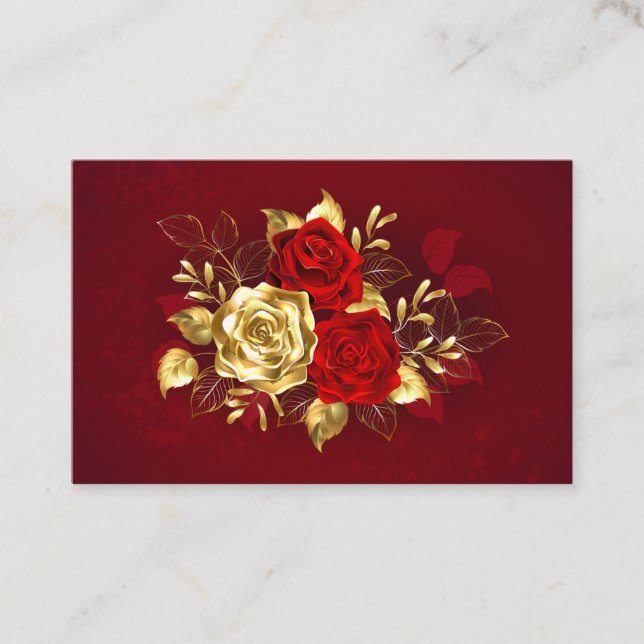 Three Jewellery Roses Business Card (Front)