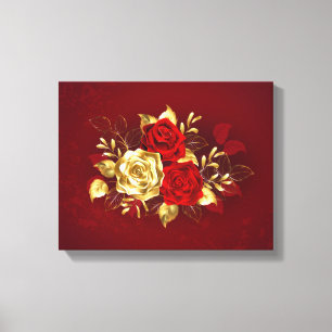 Three Jewellery Roses Canvas Print