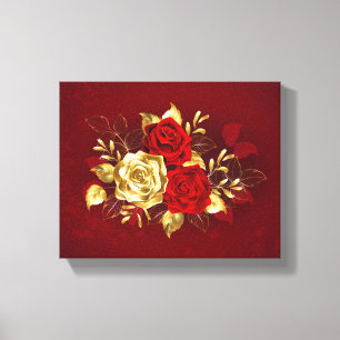 Three Jewellery Roses Canvas Print