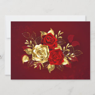 Three Jewellery Roses Card