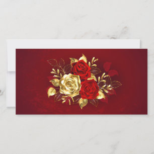 Three Jewellery Roses Card