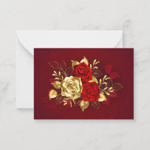 Three Jewellery Roses Card