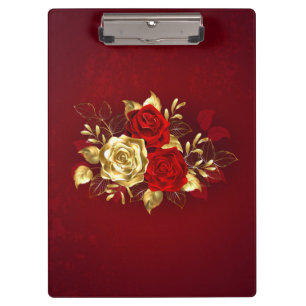 Three Jewellery Roses Clipboard