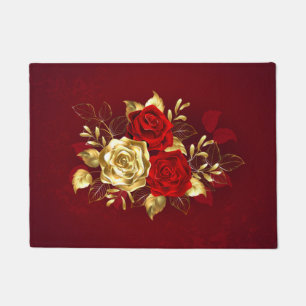 Three Jewellery Roses Doormat