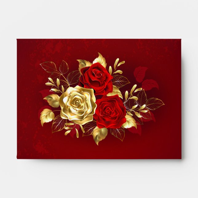 Three Jewellery Roses Envelope (Front)