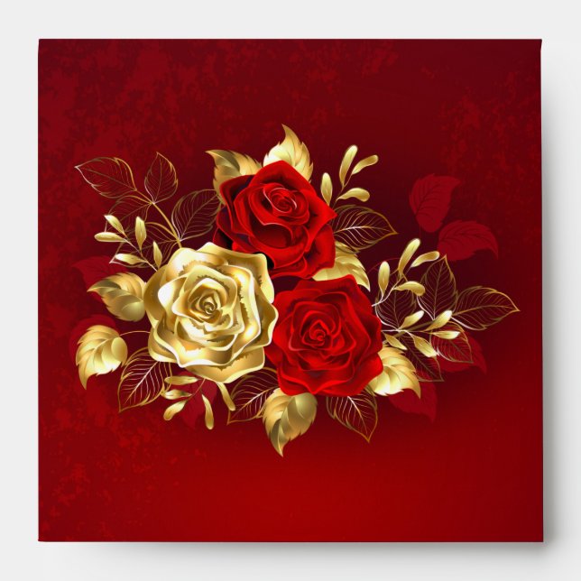 Three Jewellery Roses Envelope (Front)