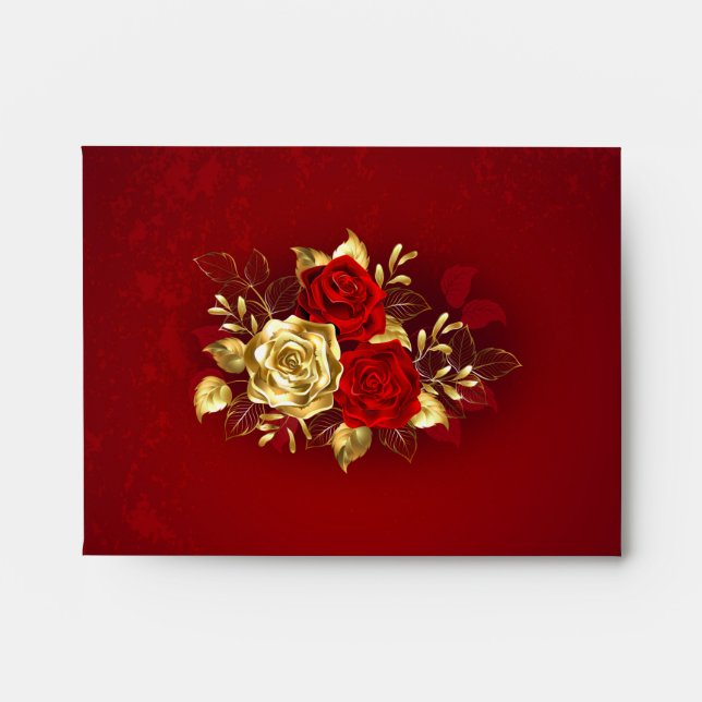 Three Jewellery Roses Envelope (Front)
