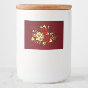 Three Jewellery Roses Food Label