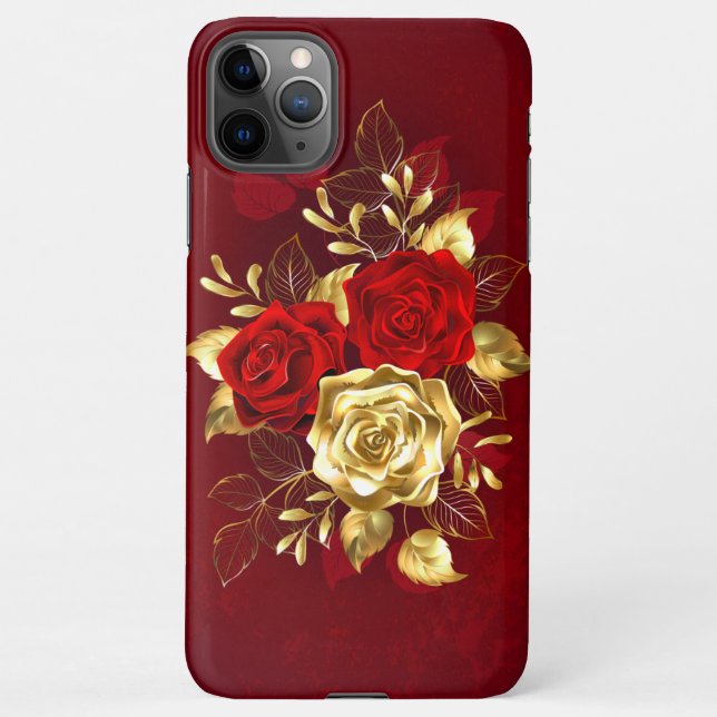 Three Jewellery Roses iPhone Case (Back)