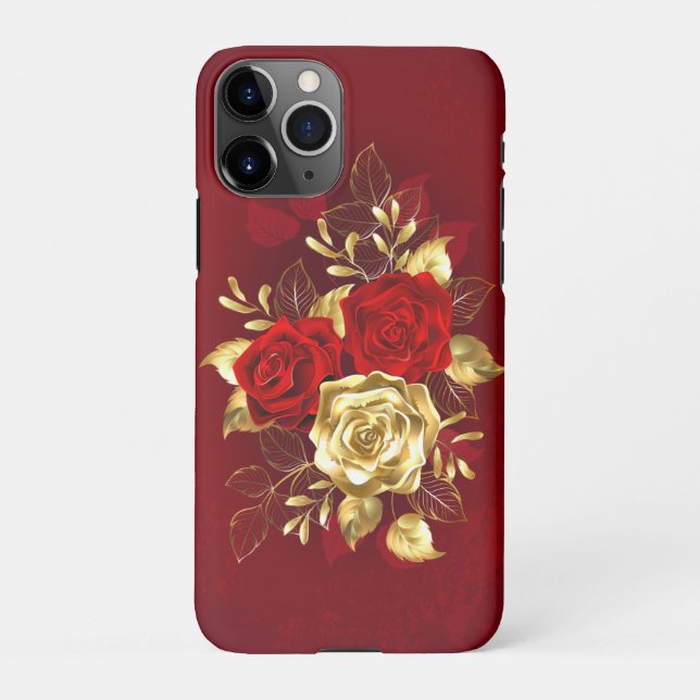 Three Jewellery Roses iPhone Case (Back)