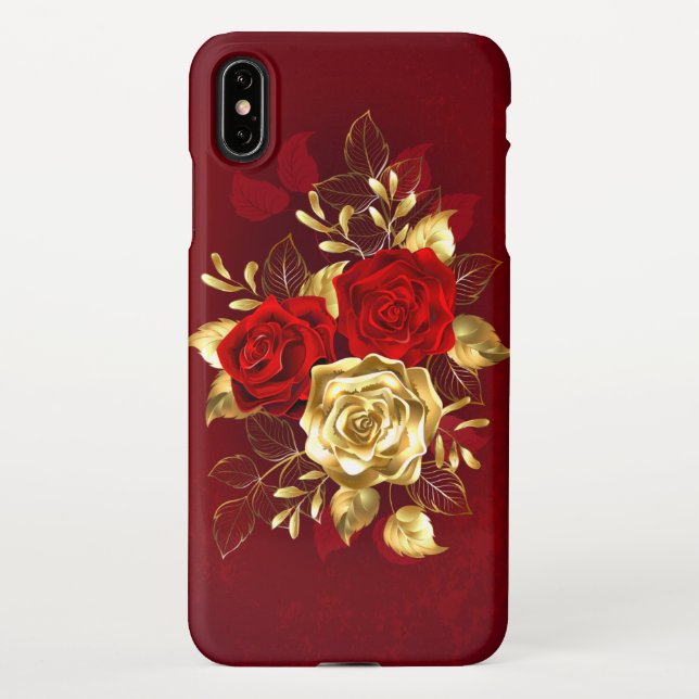 Three Jewellery Roses iPhone Case (Back)