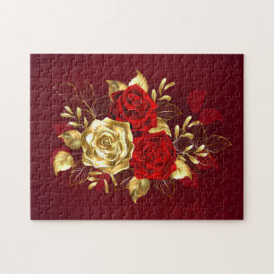 Three Jewellery Roses Jigsaw Puzzle