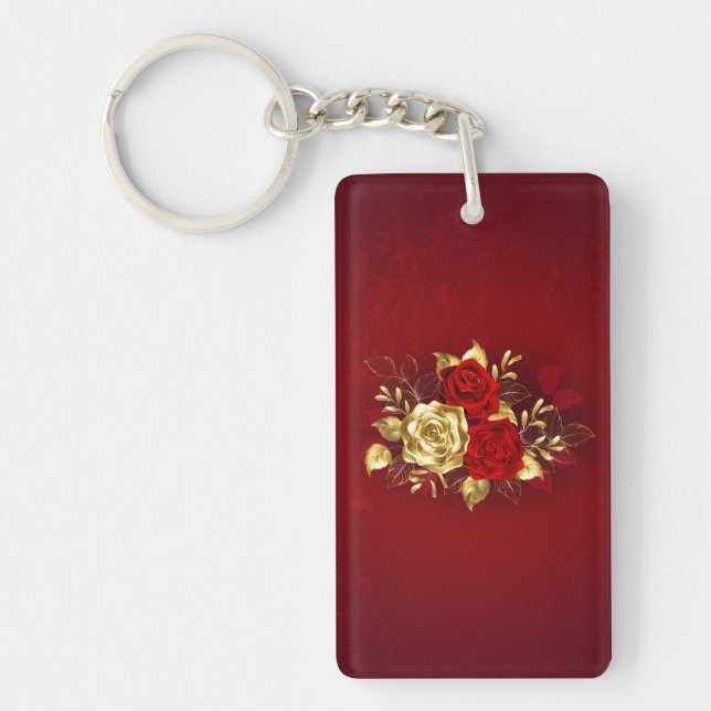 Three Jewellery Roses Key Ring (Front)