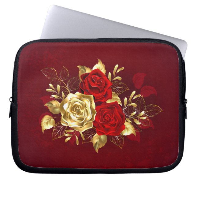 Three Jewellery Roses Laptop Sleeve (Front)