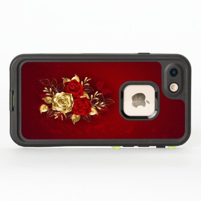 Three Jewellery Roses LifeProof iPhone Case (Back Horizontal)