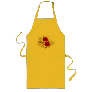 Three Jewellery Roses Long Apron