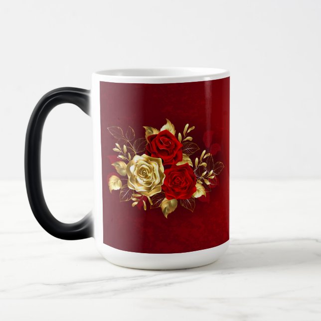 Three Jewellery Roses Magic Mug (Left)