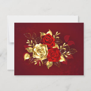 Three Jewellery Roses Magnetic Invitation