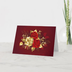 Three Jewellery Roses Note Card