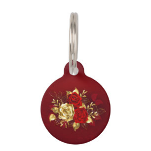Three Jewellery Roses Pet Tag