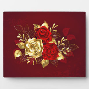Three Jewellery Roses Plaque
