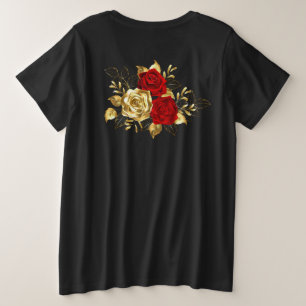 Three Jewellery Roses Plus Size T-Shirt