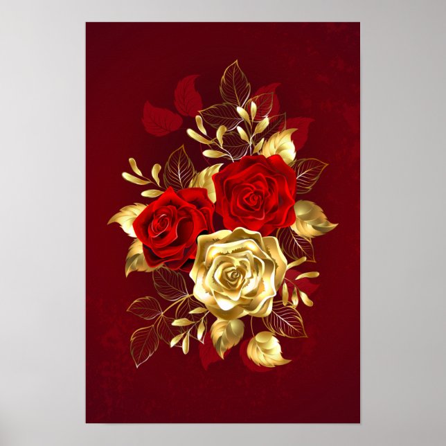 Three Jewellery Roses Poster (Front)