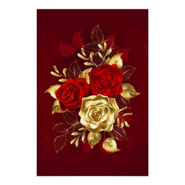 Three Jewellery Roses Poster (Front)