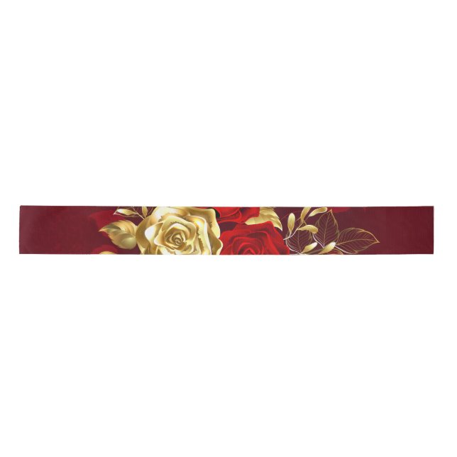Three Jewellery Roses Satin Ribbon (Front)