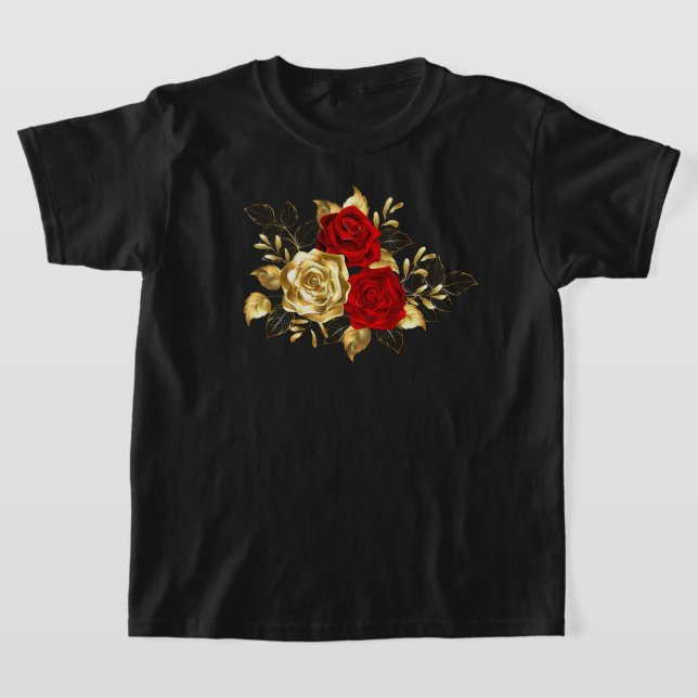 Three Jewellery Roses T-Shirt (Laydown)
