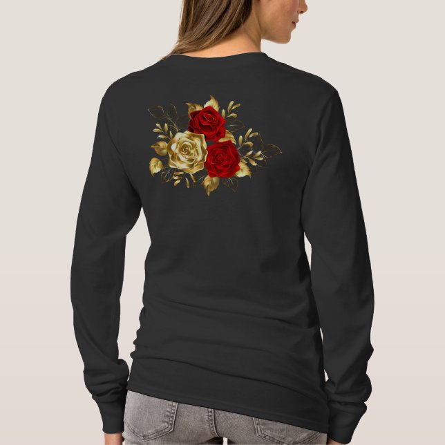 Three Jewellery Roses T-Shirt (Back)