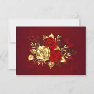 Three Jewellery Roses Thank You Card