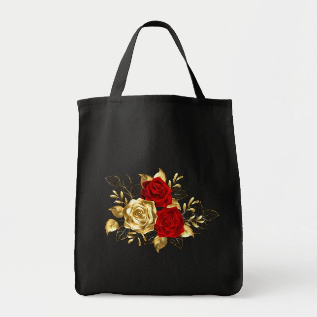 Three Jewellery Roses Tote Bag (Front)
