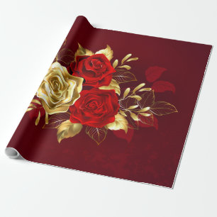 Three Jewellery Roses Wrapping Paper