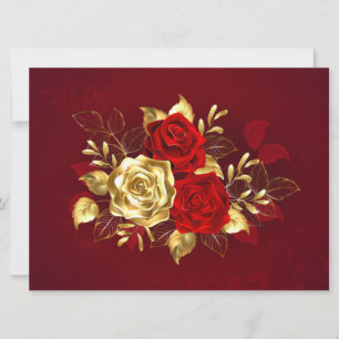 Three Jewelry Roses Holiday Card