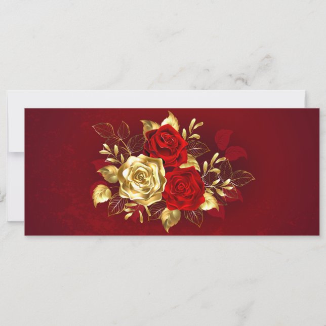 Three Jewelry Roses Holiday Card (Front)