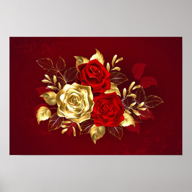 Three Jewelry Roses Poster (Front)