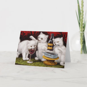 Three Jolly Kittens Holiday Card